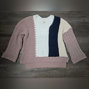 POL Colorblock Super Soft Cozy Comfy Oversized Sweater Womens Size Small